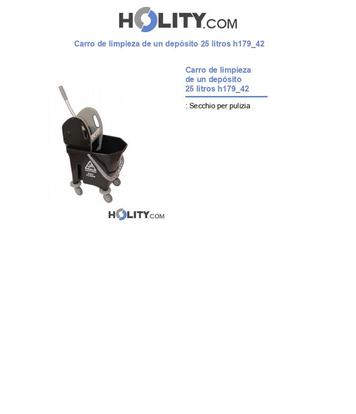 Carro de limpieza de un depósito 25 litros h179_42