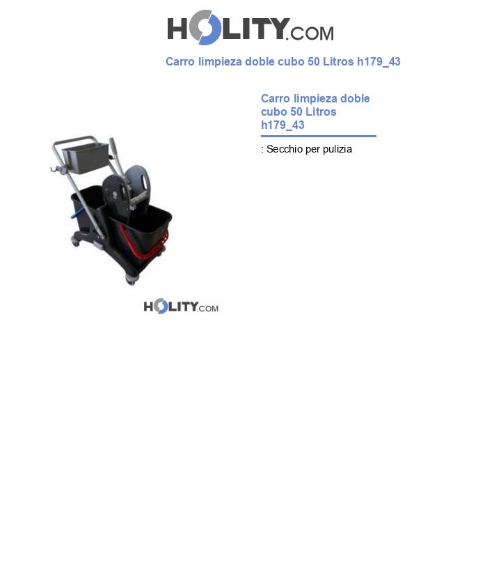 Carro limpieza doble cubo 50 Litros h179_43