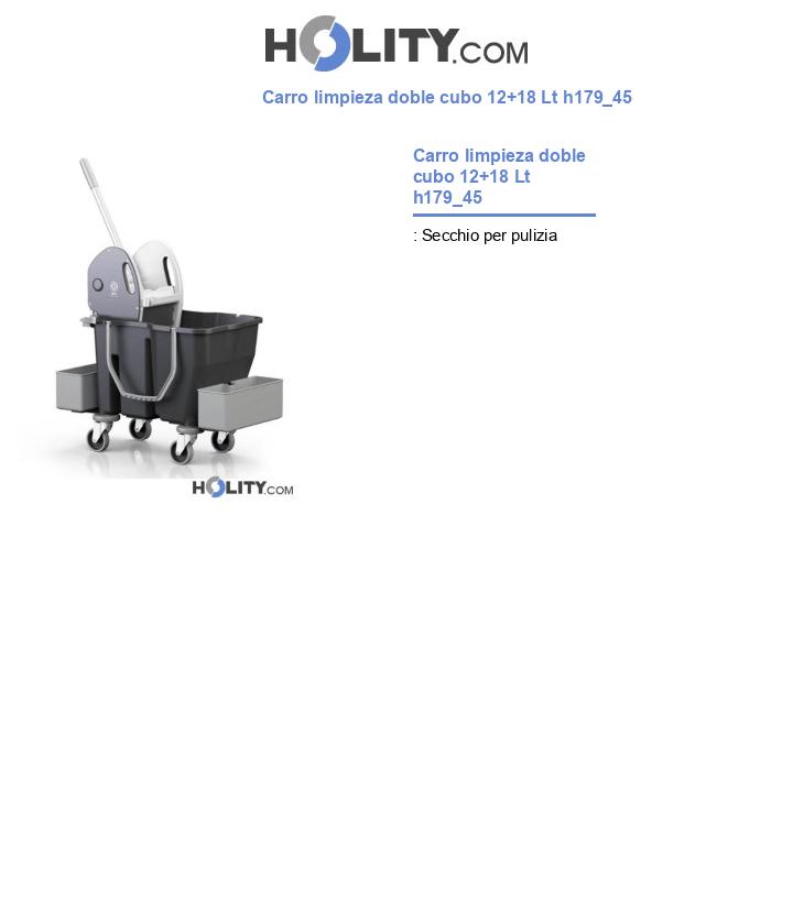 Carro limpieza doble cubo 12+18 Lt h179_45