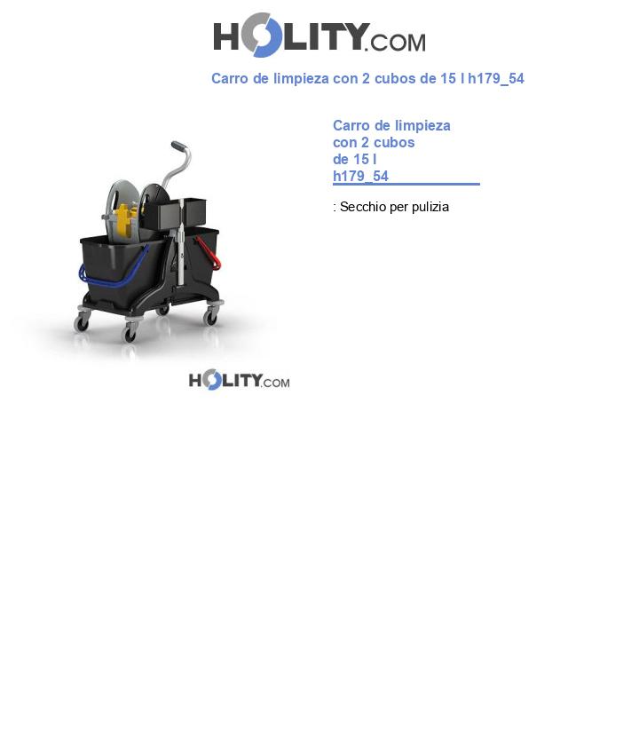 Carro de limpieza con 2 cubos de 15 l h179_54