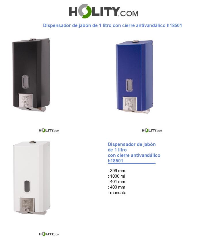 Dispensador de jabón de 1 litro con cierre antivandálico h18501