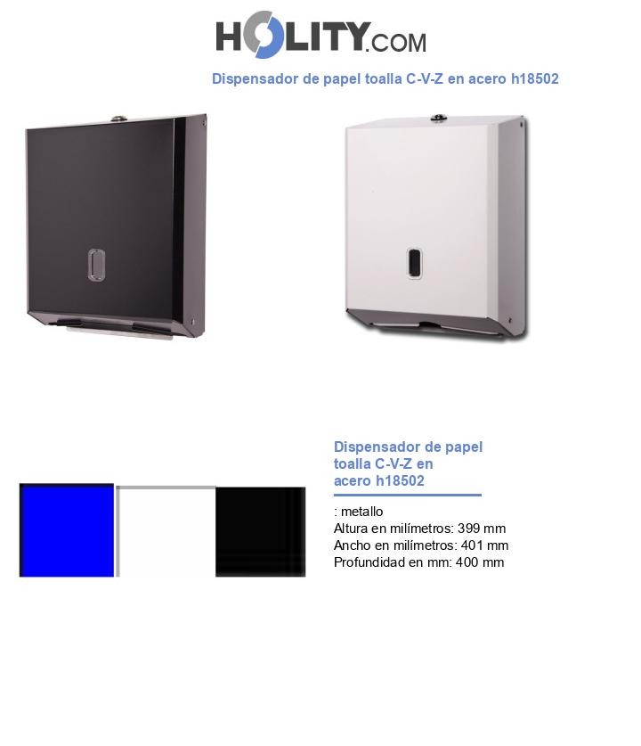 Dispensador de papel toalla C-V-Z en acero h18502