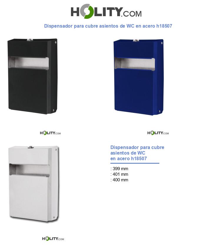 Dispensador para cubre asientos de WC en acero h18507