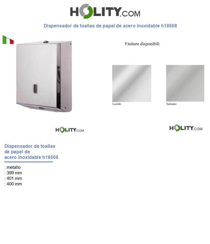 Dispensador de toallas de papel de acero inoxidable h18508