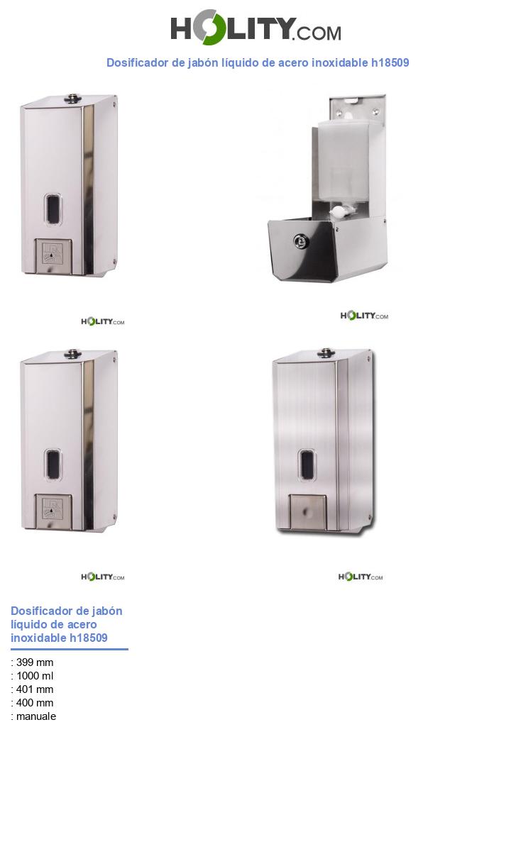 Dosificador de jabón líquido de acero inoxidable h18509
