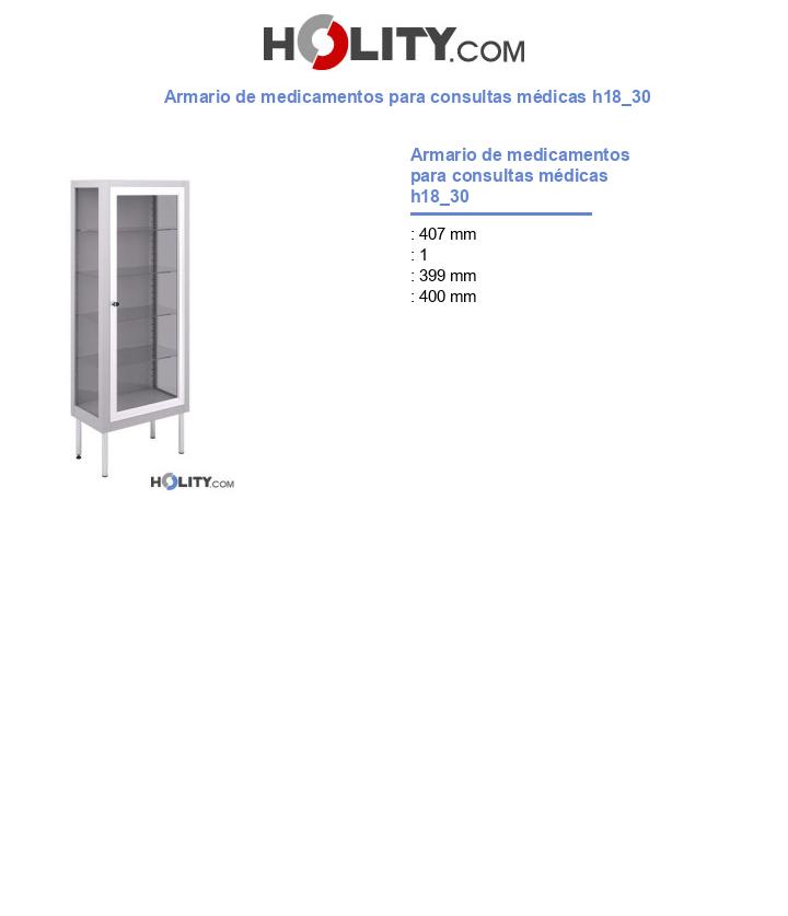 Armario de medicamentos para consultas médicas h18_30