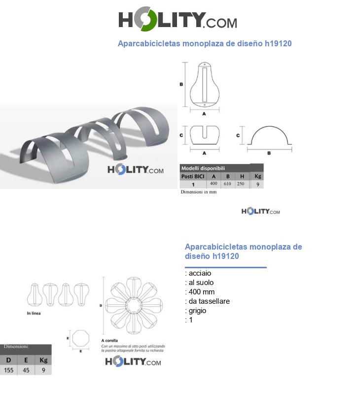 Aparcabicicletas monoplaza de diseño h19120