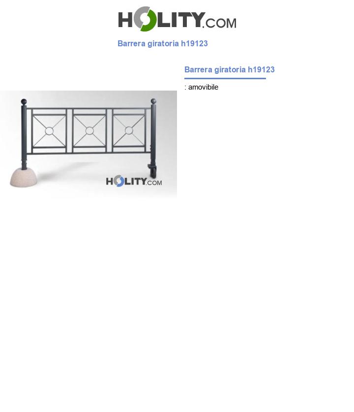 Barrera giratoria h19123