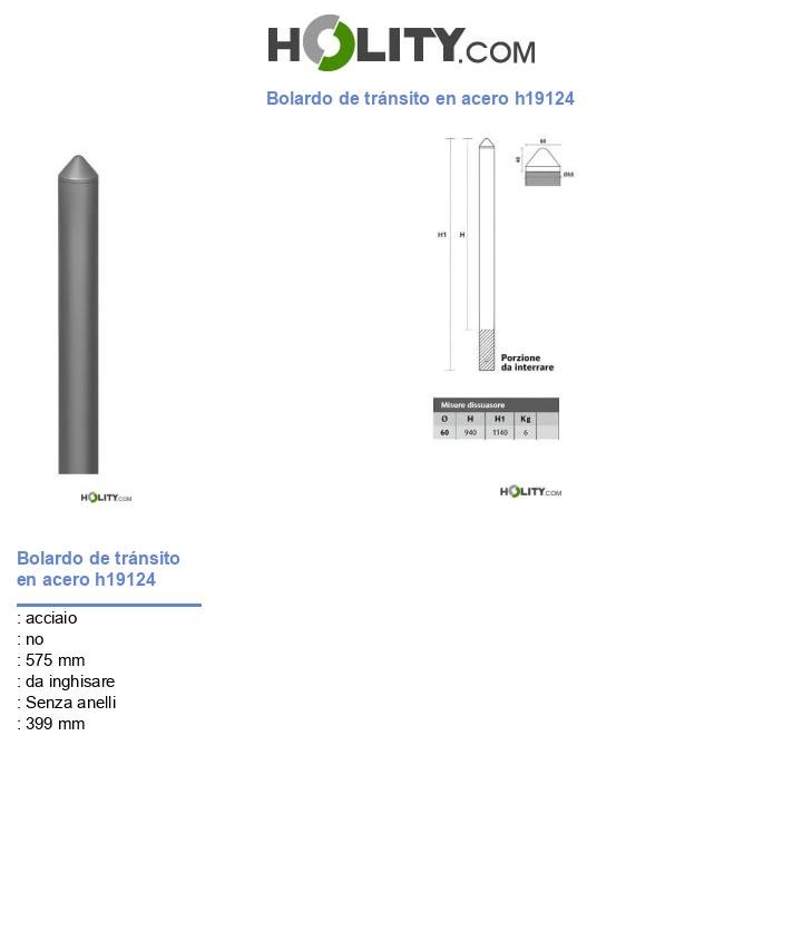 Bolardo de tránsito en acero h19124