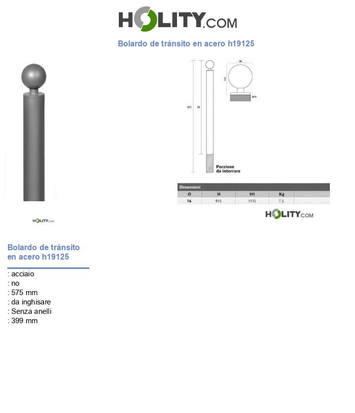 Bolardo de tránsito en acero h19125