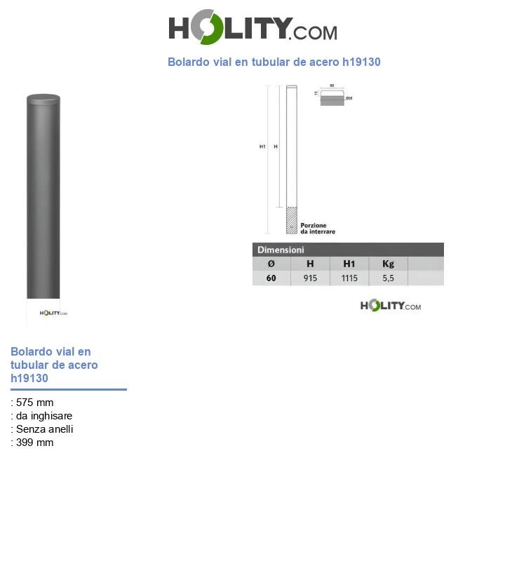 Bolardo vial en tubular de acero h19130