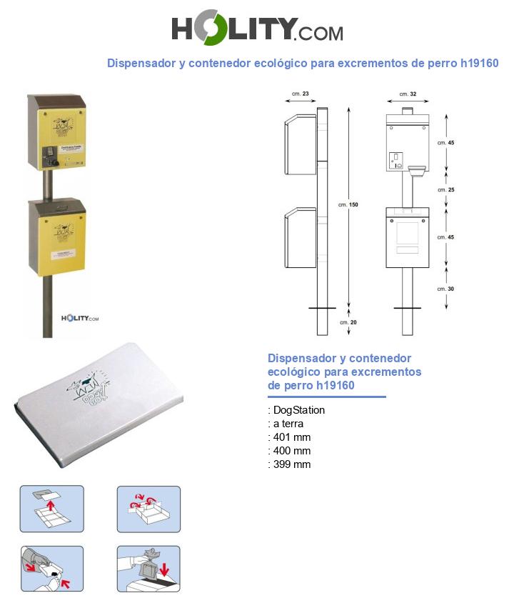 Dispensador y contenedor ecológico para excrementos de perro h19160