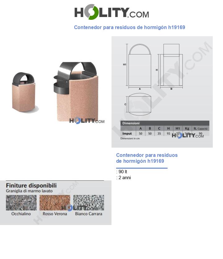 Contenedor para residuos de hormigón h19169