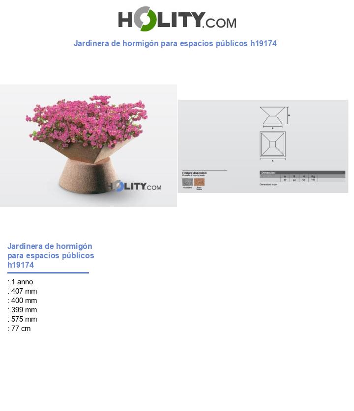 Jardinera de hormigón para espacios públicos h19174