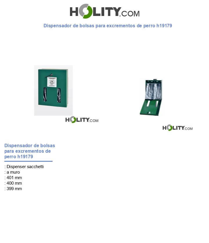 Dispensador de bolsas para excrementos de perro h19179
