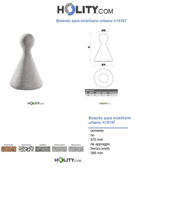 Bolardo para mobiliario urbano h19197