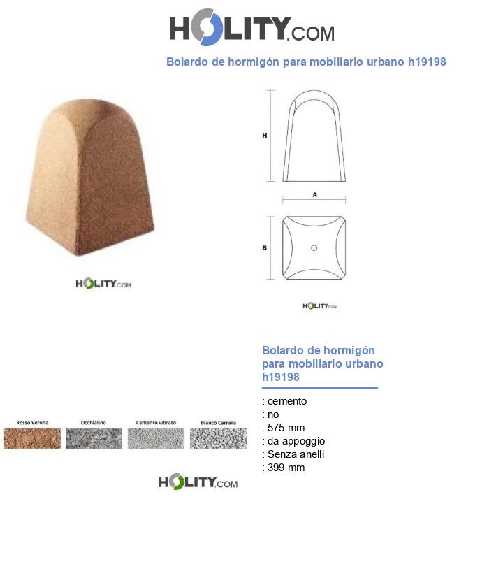 Bolardo de hormigón para mobiliario urbano h19198