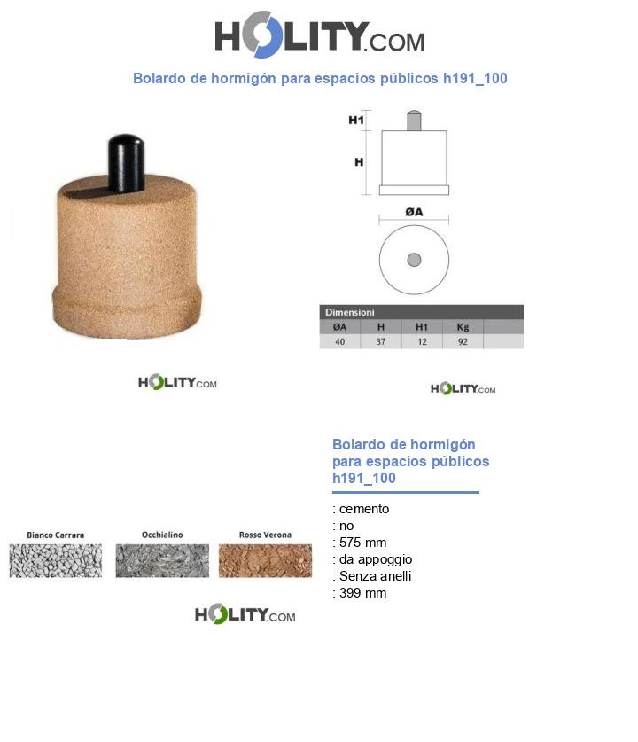 Bolardo de hormigón para espacios públicos h191_100