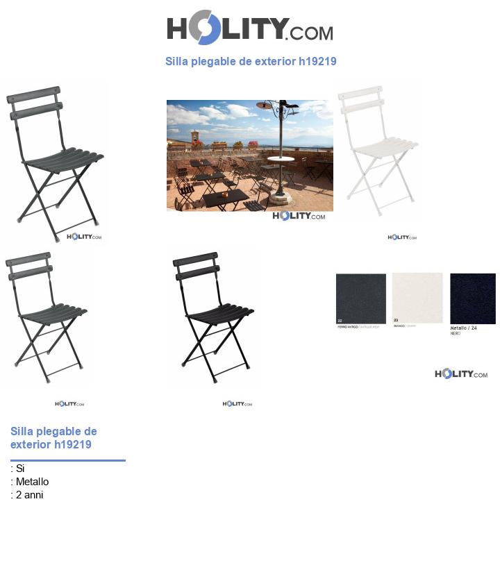 Silla plegable de exterior h19219