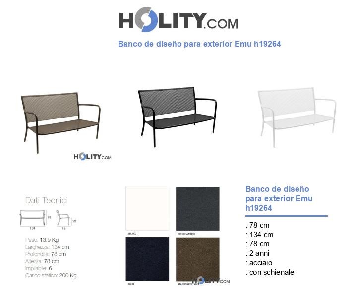 Banco de diseño para exterior Emu h19264