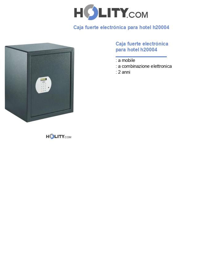 Caja fuerte electrónica para hotel h20004
