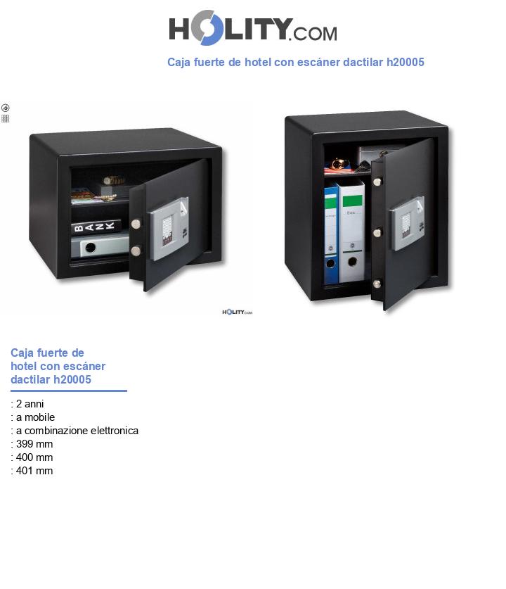 Caja fuerte de hotel con escáner dactilar h20005