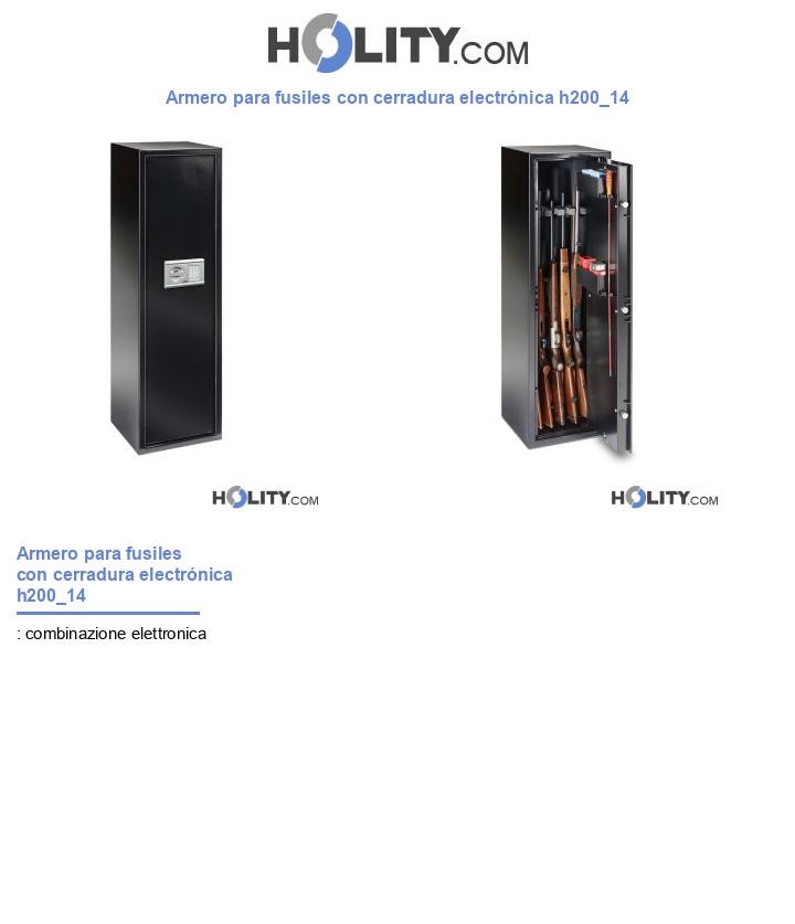 Armero para fusiles con cerradura electrónica h200_14