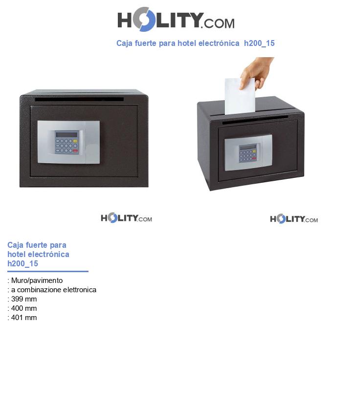 Caja fuerte para hotel electrónica  h200_15