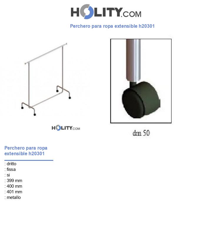 Perchero para ropa extensible h20301