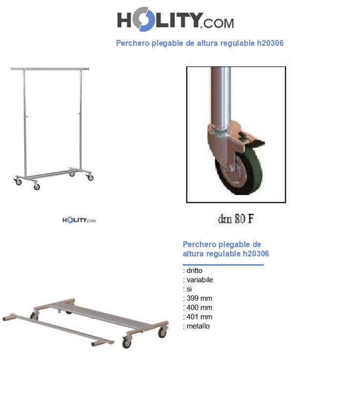 Perchero plegable de altura regulable h20306