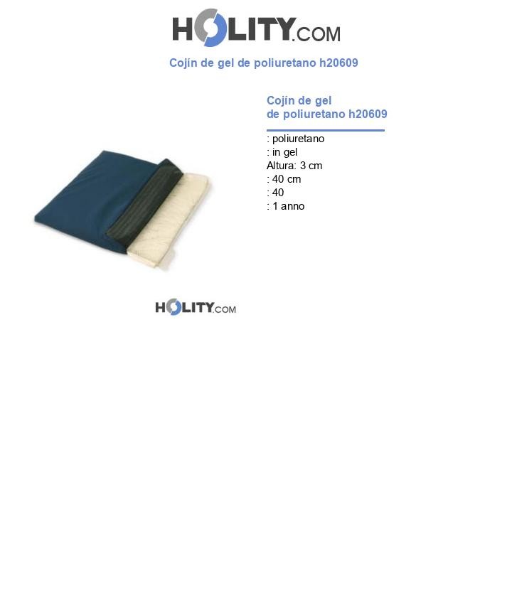 Cojín de gel de poliuretano h20609