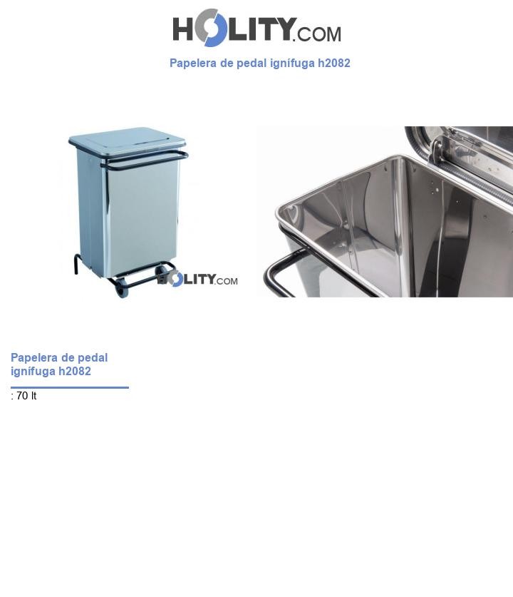 Papelera de pedal ignífuga h2082