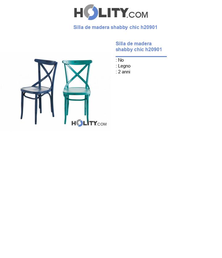 Silla de madera shabby chic h20901