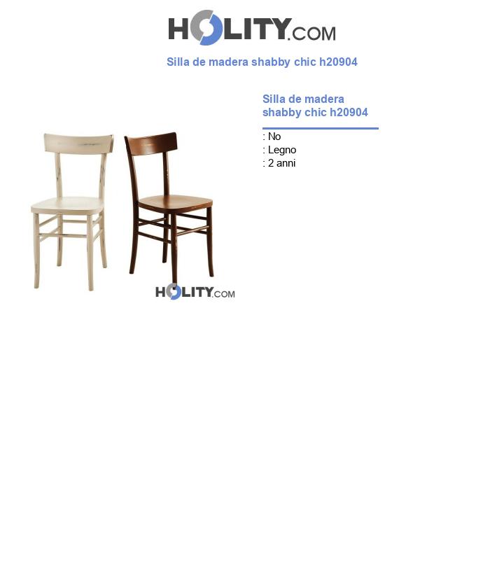 Silla de madera shabby chic h20904