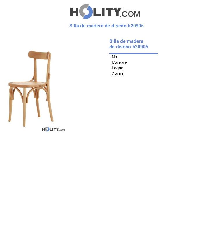 Silla de madera de diseño h20905