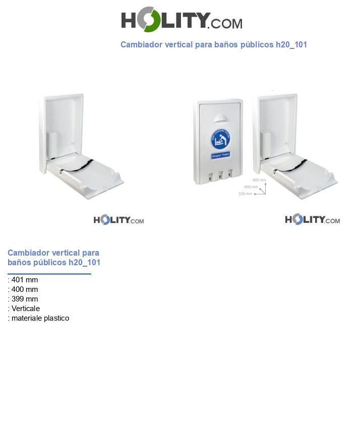 Cambiador vertical para baños públicos h20_101