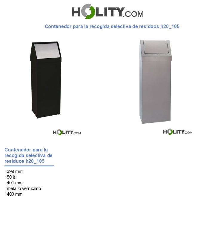 Contenedor para la recogida selectiva de residuos h20_105