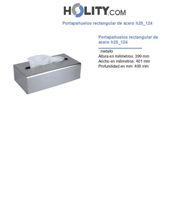 Portapañuelos rectangular de acero h20_124