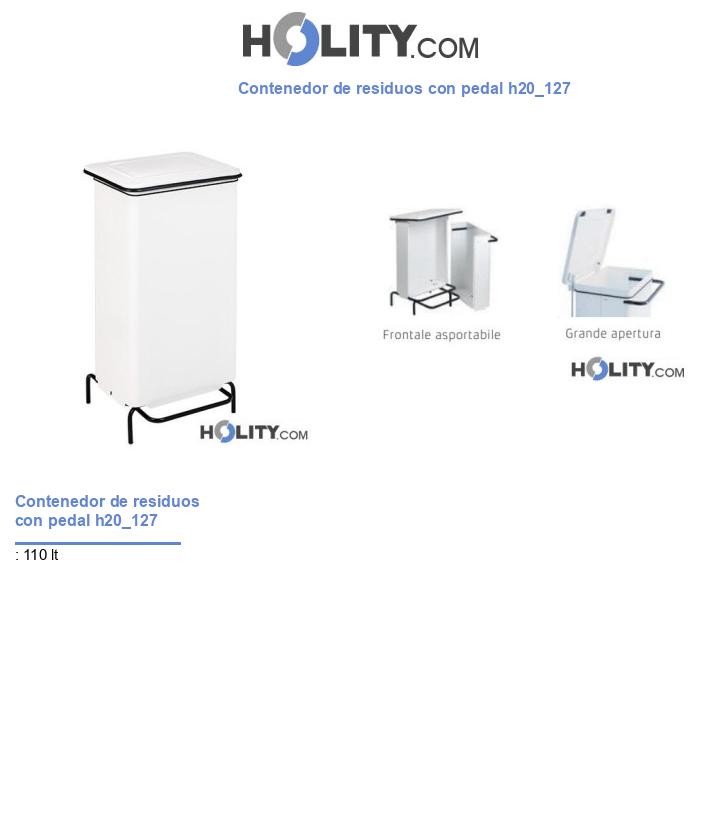 Contenedor de residuos con pedal h20_127