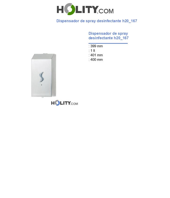 Dispensador de spray desinfectante h20_167