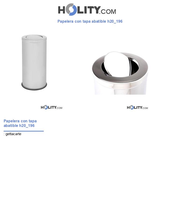 Papelera con tapa abatible h20_196