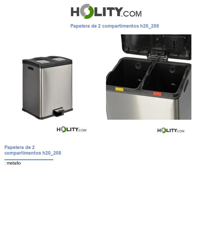 Papelera de 2 compartimentos h20_208