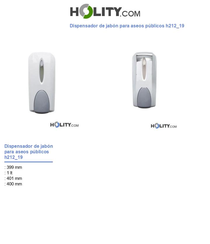 Dispensador de jabón para aseos públicos h212_19