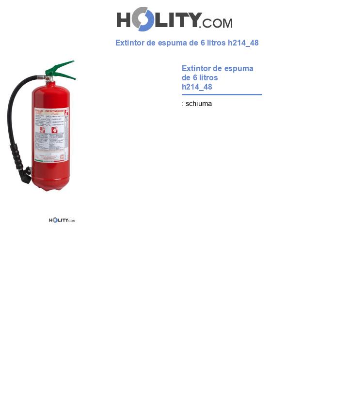 Extintor de espuma de 6 litros h214_48
