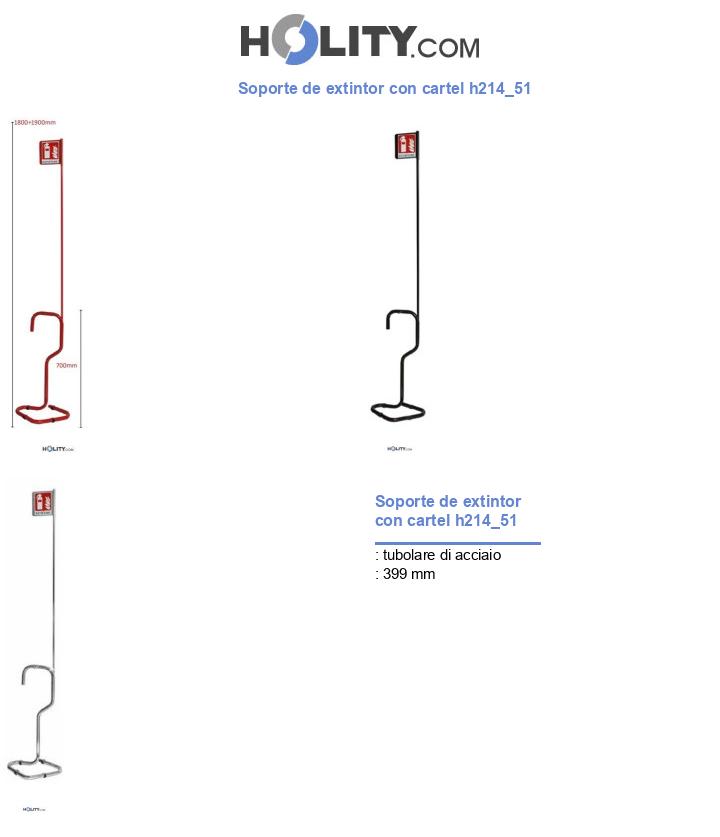 Soporte de extintor con cartel h214_51