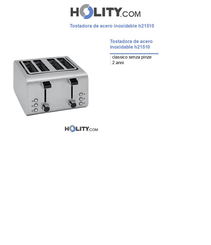 Tostadora de acero inoxidable h21510