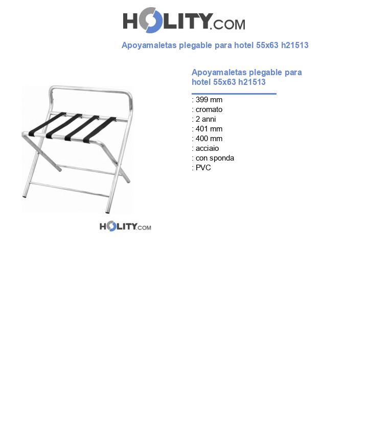 Apoyamaletas plegable para hotel 55x63 h21513