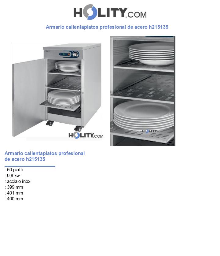Armario calientaplatos profesional de acero h215135