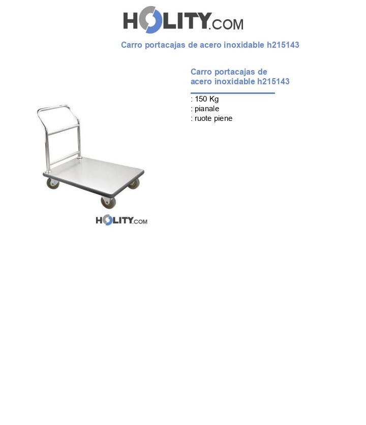 Carro portacajas de acero inoxidable h215143