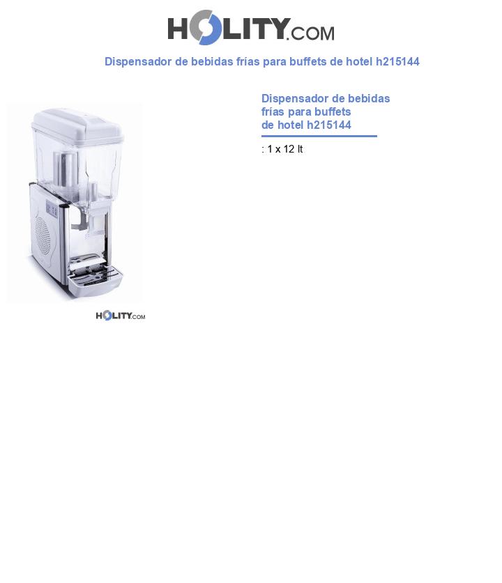 Dispensador de bebidas frías para buffets de hotel h215144
